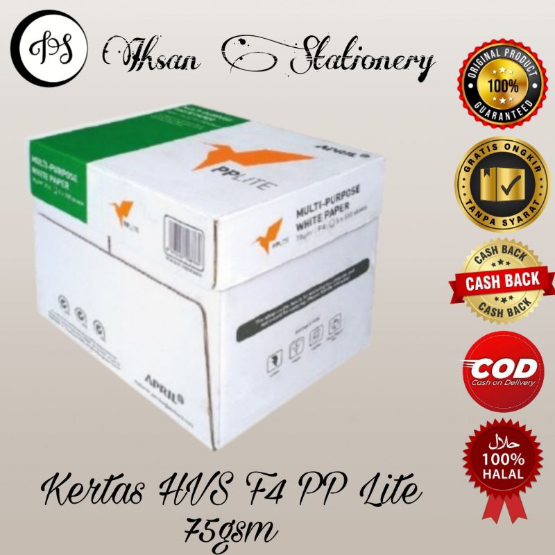 

Kertas Hvs F4 75gsm PP LITE/EKON(1 DUS)