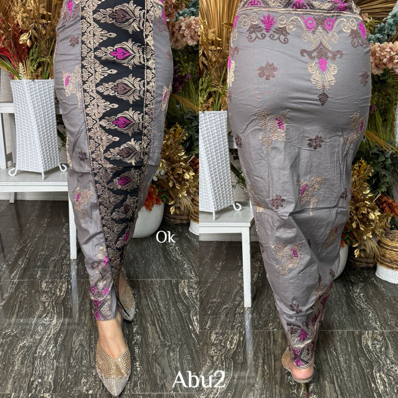 Kamen Jadi stretch Bordir songket (Rok Bordir Songket)