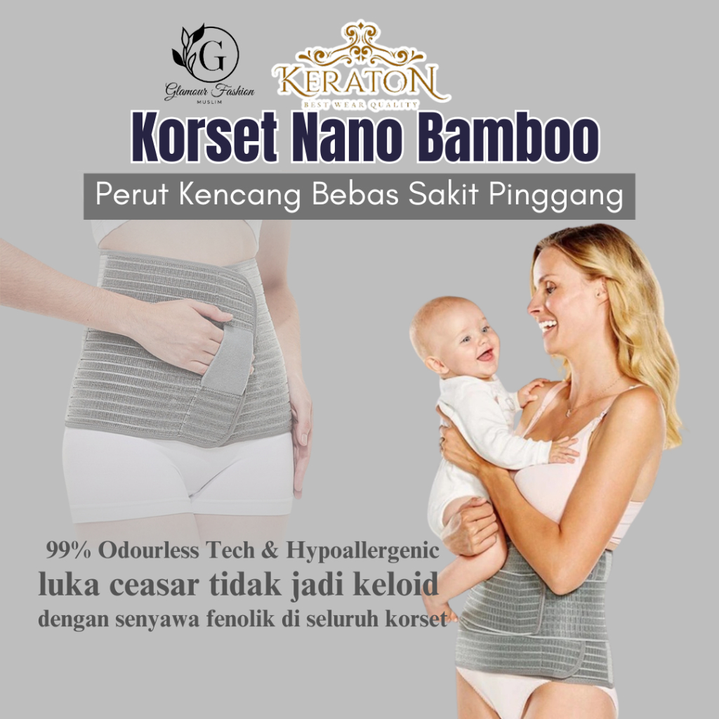 KERATON- Korset Nano Bamboo - Korset Bamboo Pasca Melahirkan