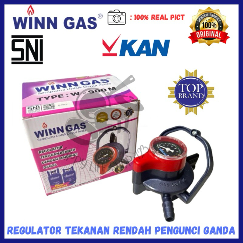 Regulator Gas Winn Gas W 900 / Regulator Winn Gas Double Lock / Regulator Winn Gas Tekanan Rendah / 