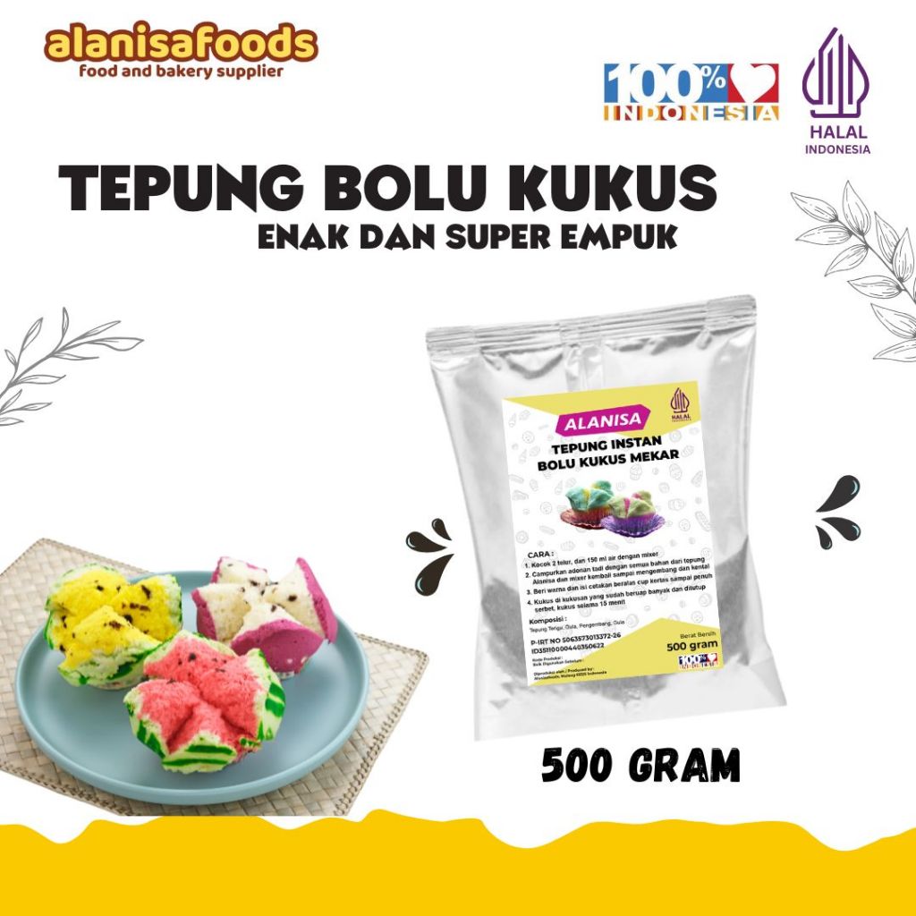 

PROMO!! TEPUNG PREMIX BOLU KUKUS SUPER ENYAK 500GR