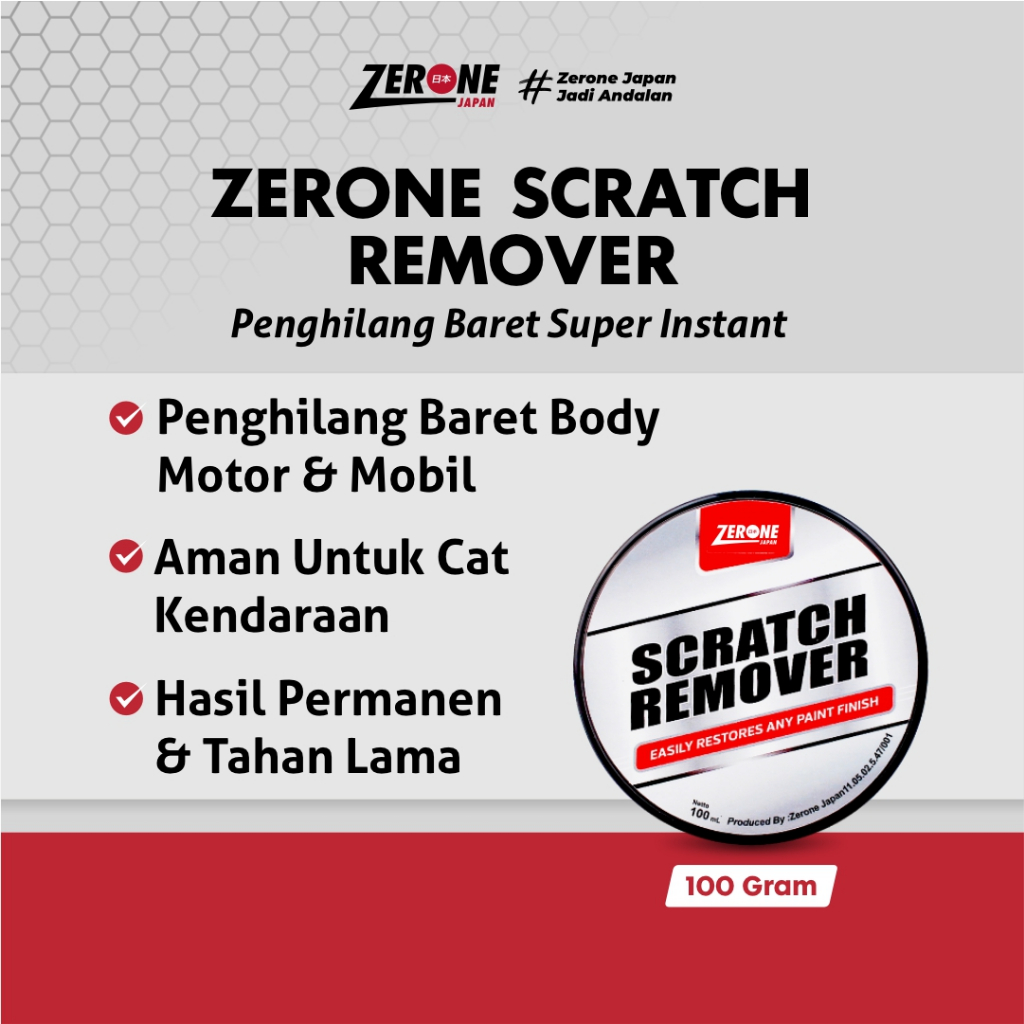 Shinobus - Zerone Japan Scratch Remover Penghilang Baret Ringan Bekas Goresan Kuku Ranting Cat Body