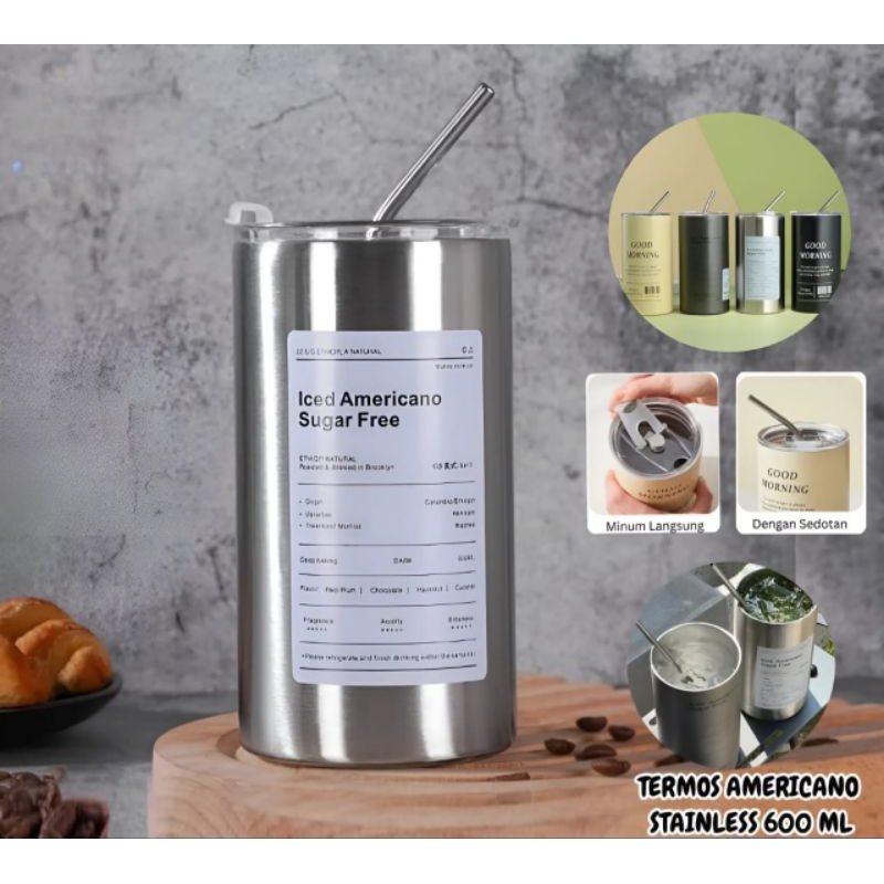 TUMBLER AMERICANO 600ml , tumbler 600ml , tempat minum