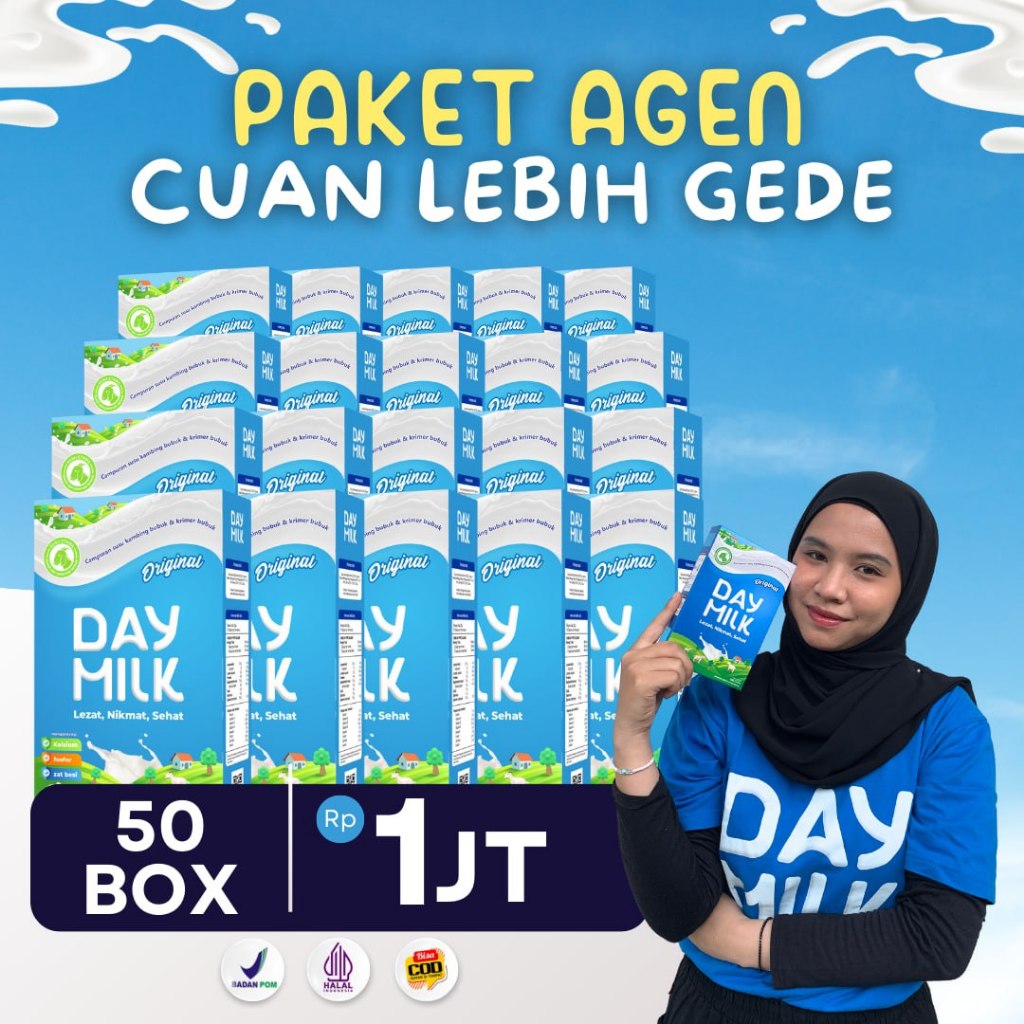 

[PAKET DAYMILK 50 BOX] DAYMILK ORIGINAL - Susu Kambing Etawa Bubuk - HALAL BPOM NKV - PAKET GROSIR