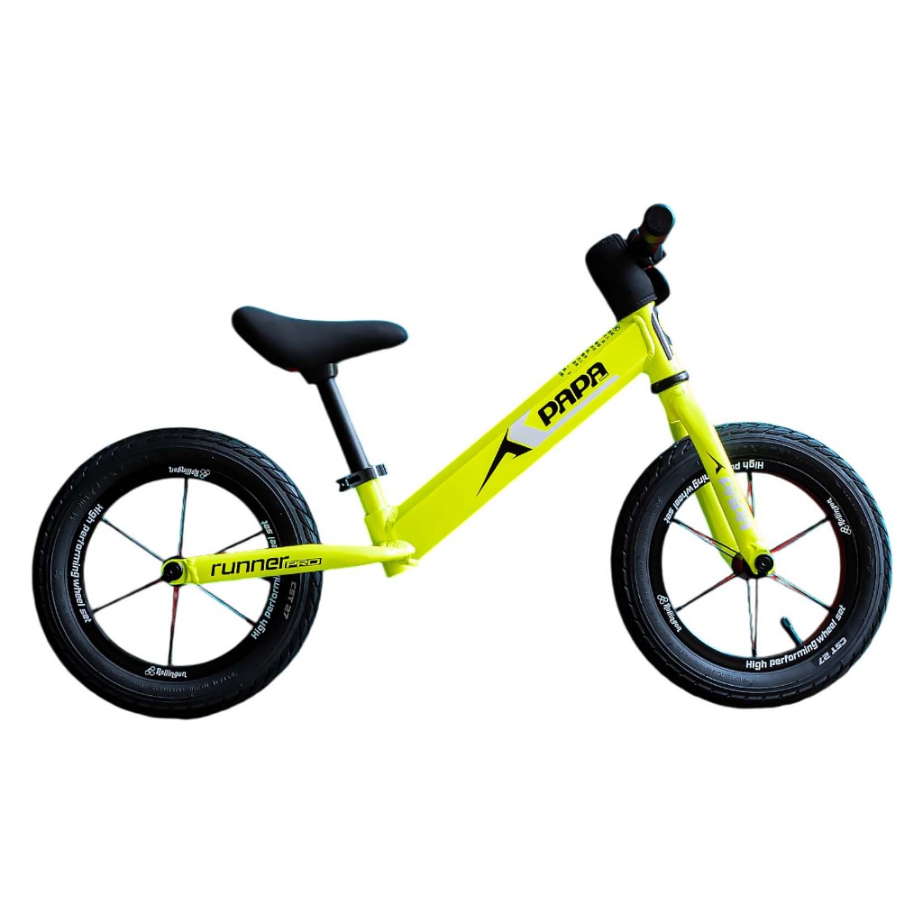 Sepeda Anak Balance Bike PAPA BIKE Push Bike Runner Pro 12inch Bright Green. 42283