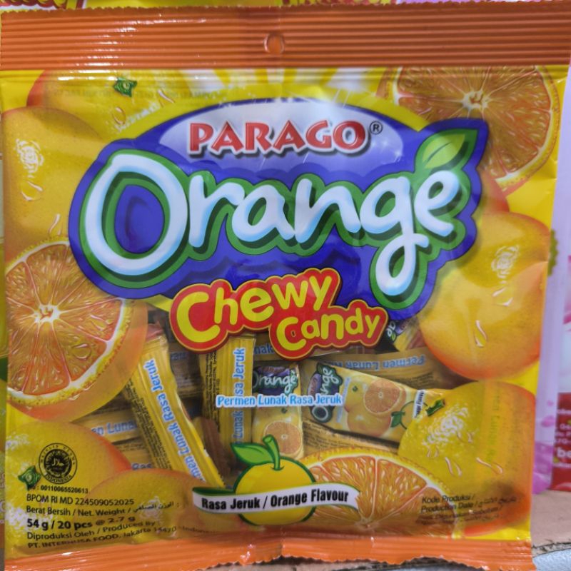 

PARAGO ORANGE CHEWY CANDY 54 GRAM 20 PCS