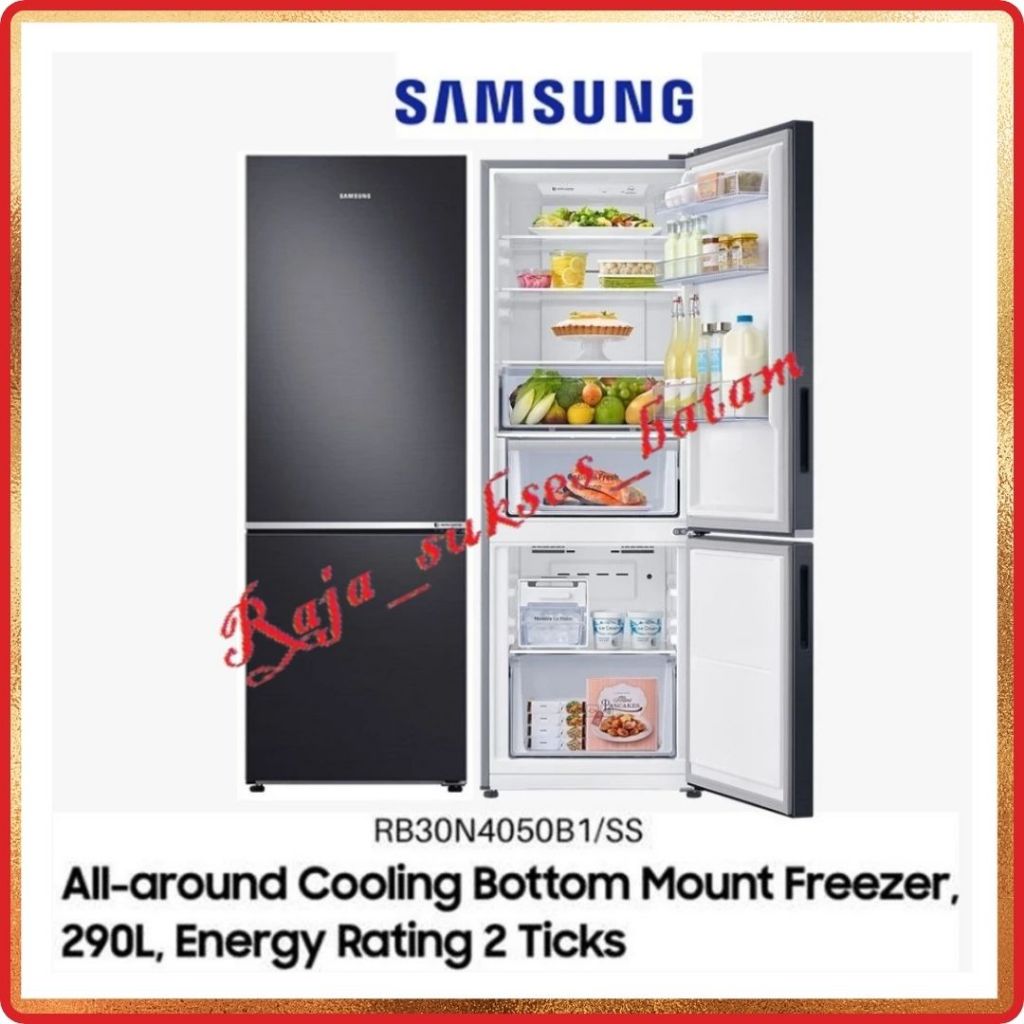 SAMSUNG RB30N4050B1 SS KULKAS 2 PINTU FREEZER BAWAH 290 LITER BATAM