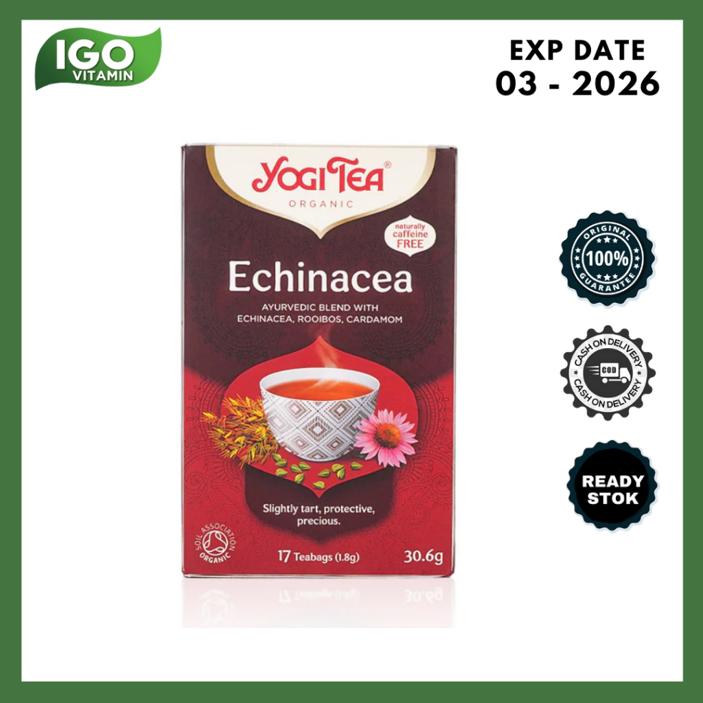 

Teh Herbal Kesehatan Imun Organik YOGI TEA Organic Echinacea Immune Support Tea 24gr - Bebas Kafein