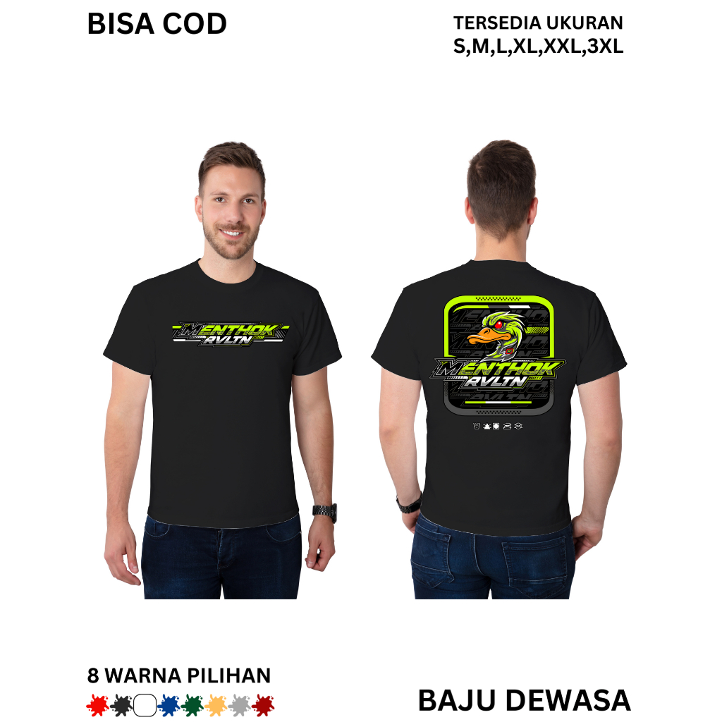 T-SHIRT KAOS ATASAN-KAOS DISTRO-menthok rvltn-KAOS BAJU SABLON menthok rvltn