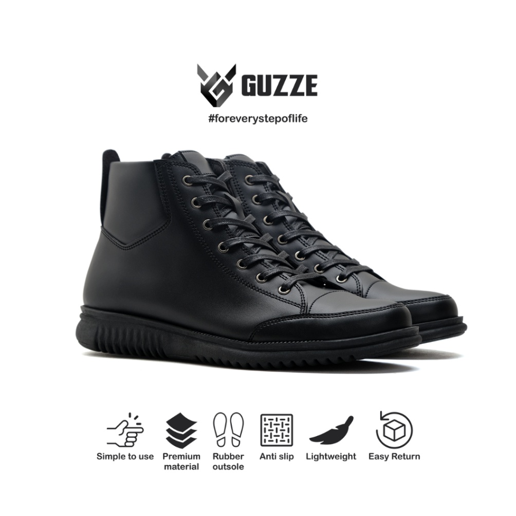 KODE Y1X Sepatu Boots Casual Pria Guzze Dexter Risleting