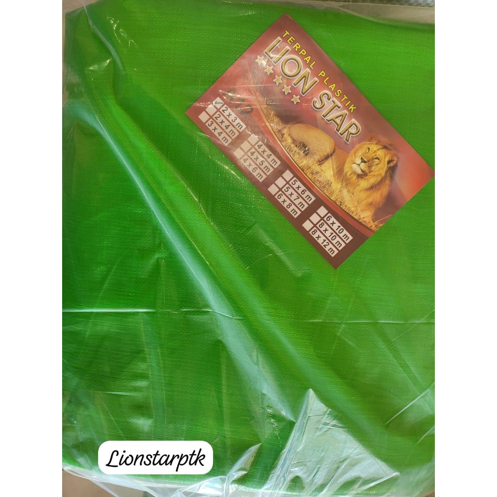 Terpal Korea Tebal ukuran A12 Hijau Terpal Lion Star Ori Terpaulin