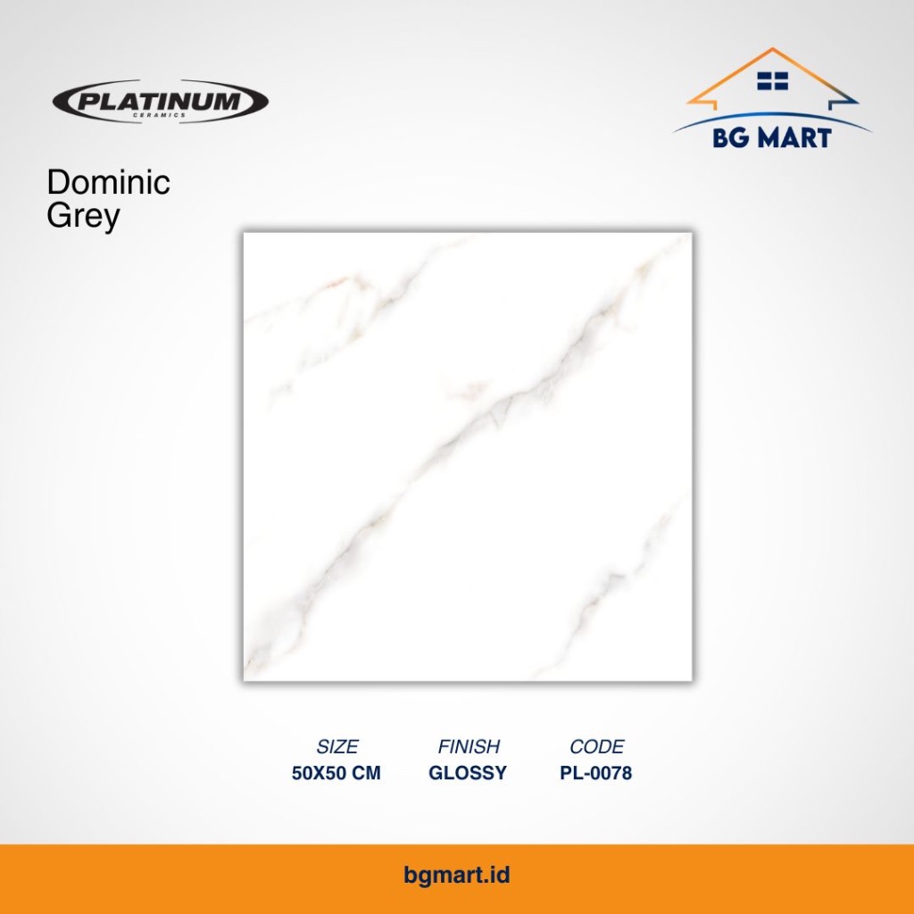 PLATINUM Keramik Lantai 50x50 Dominic Grey KW A