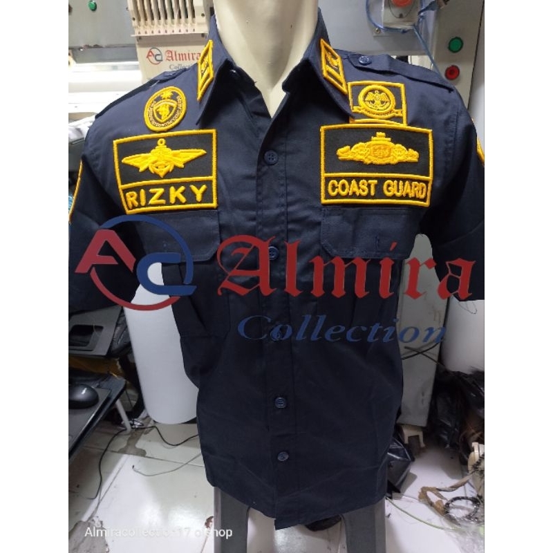 kemeja koast guard seragam coast guard bordir timbul baju KPLP