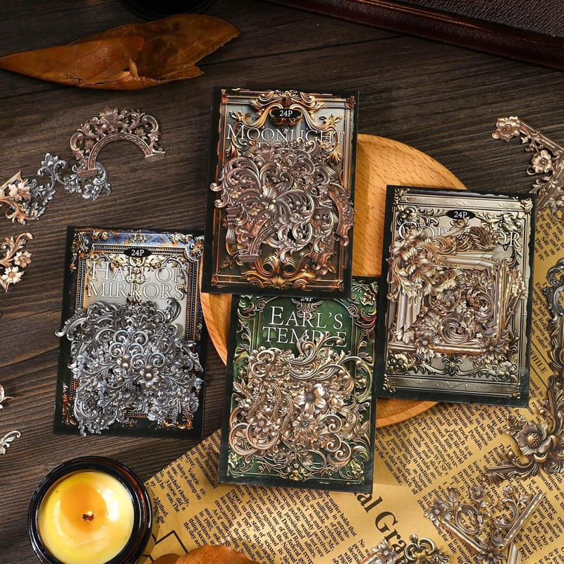 

(3DB) paper art deco dekor kertas tebal ujung bingkai kuni frame ancient vintage journaling