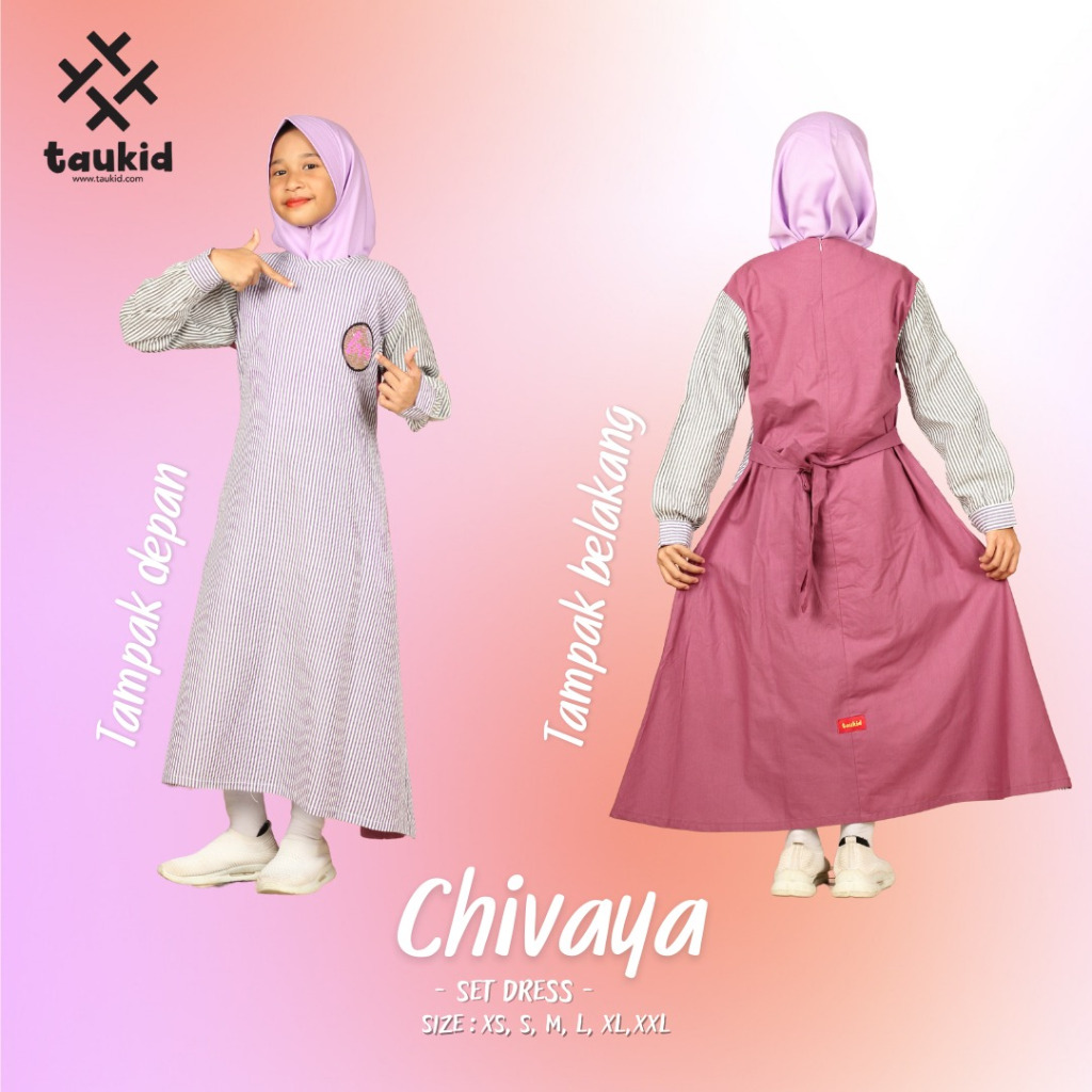gamis anak/set dress Taukid