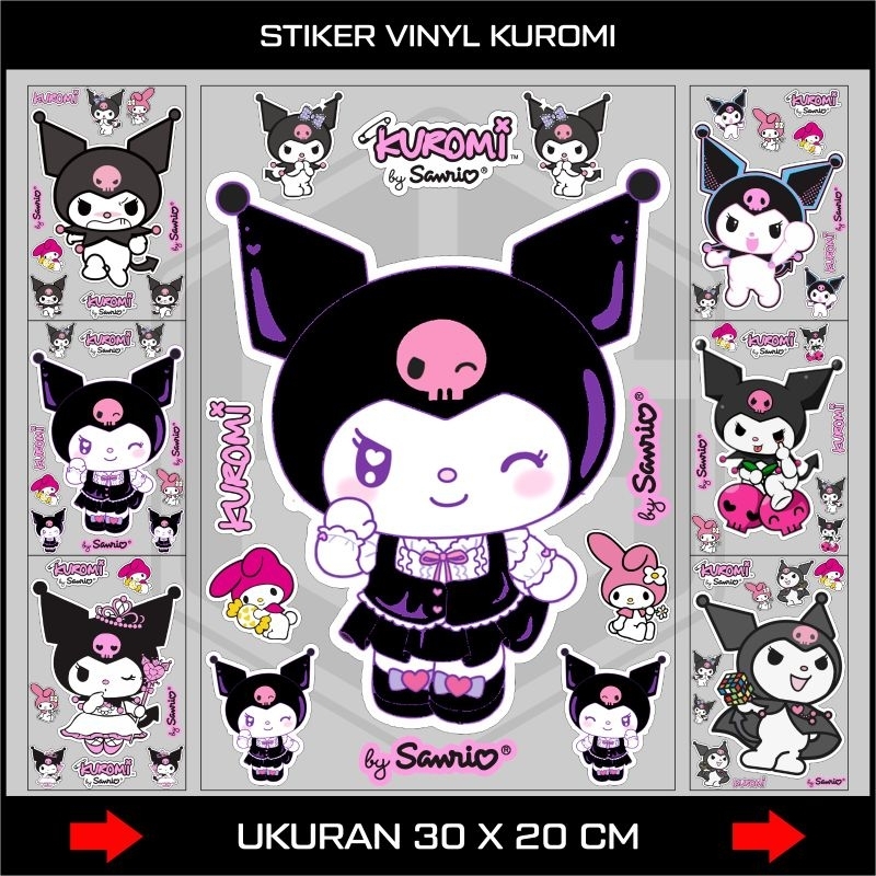 

Stiker Kuromi Ukuran Besar / Sticker Vynil Buat VISOR, KACA, DASBOR, BODY MOTOR, MOBIL, Motip Kuromi