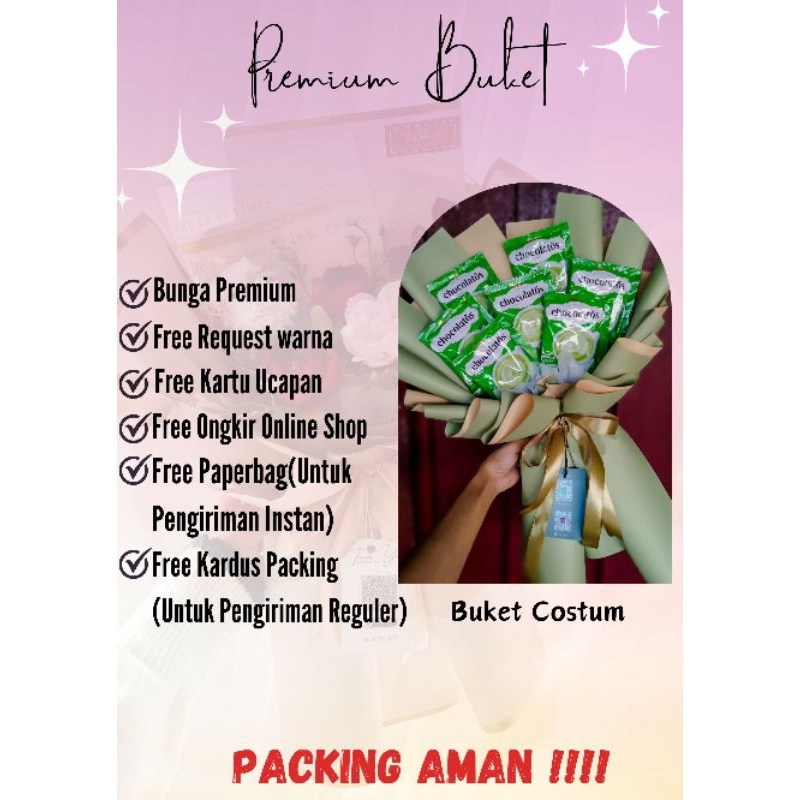 

Buket Chocolatos Costum ( Mohon untuk membaca deskripsi terlebih dahulu) Free request