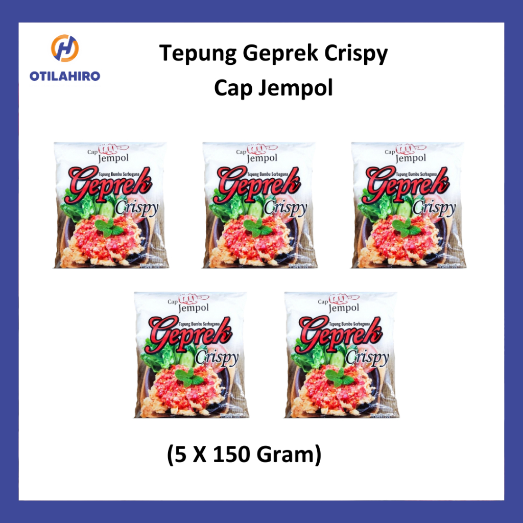 

(5 X150gram) Tepung Geprek Serbaguna Cap Jempol / Tepung Bumbu Serbaguna Pedas