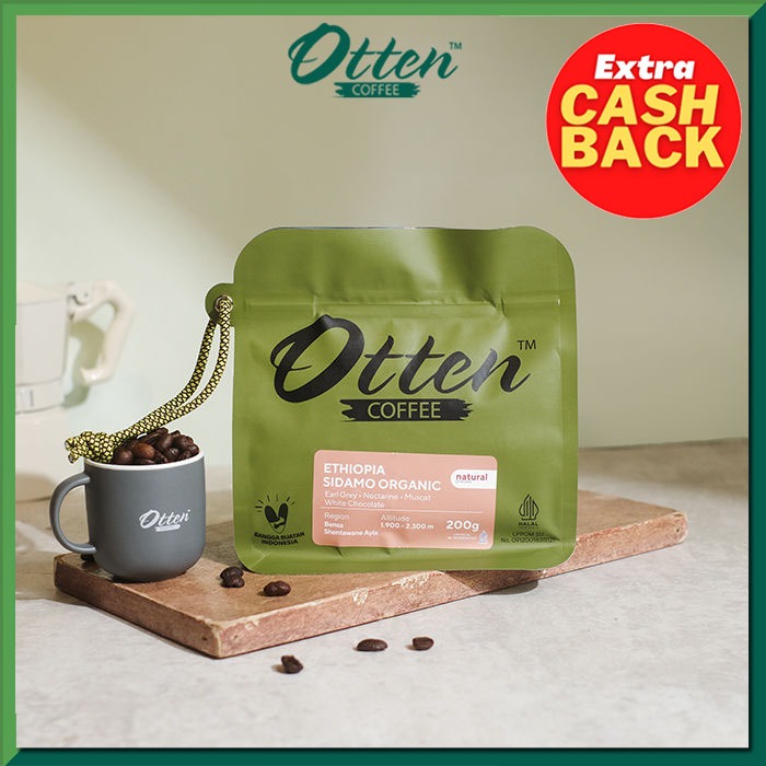 

Kopi Arabica Ethiopia Sidamo Organic Bensa Shentawane Ayla Natural Process 200g - Biji / Bubuk Kopi Otten Coffee