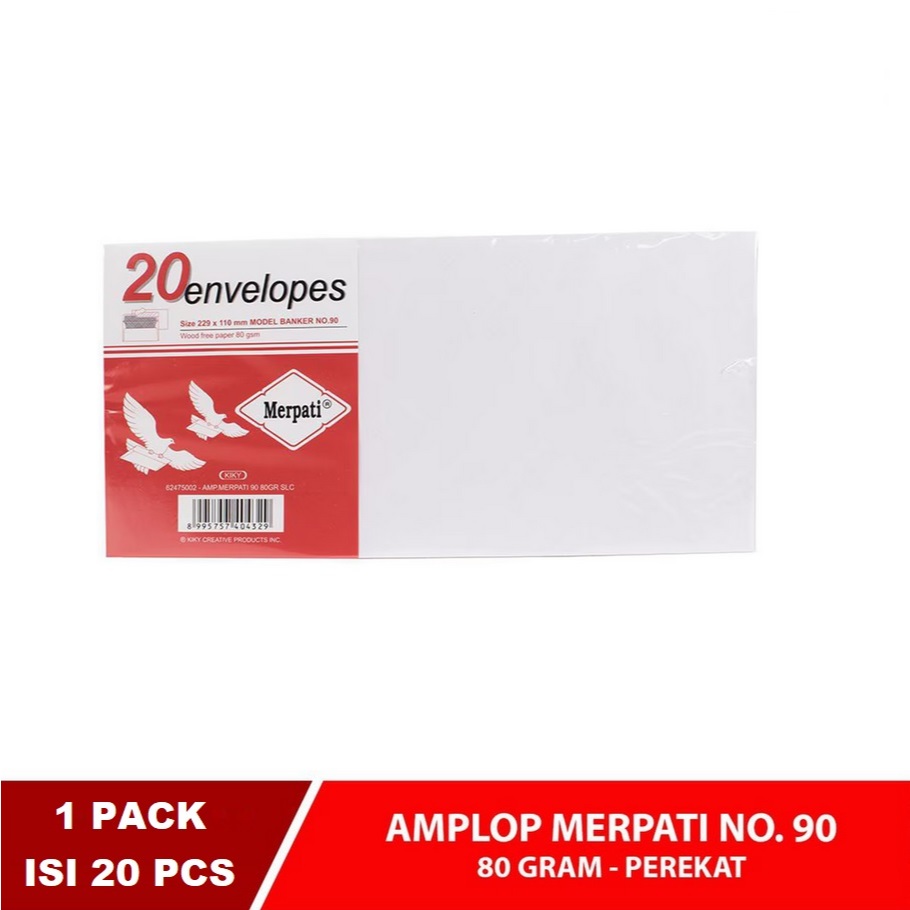 

AMPLOP MERPATI BESAR 80 GSM 1 PACK ISI 20 PCS