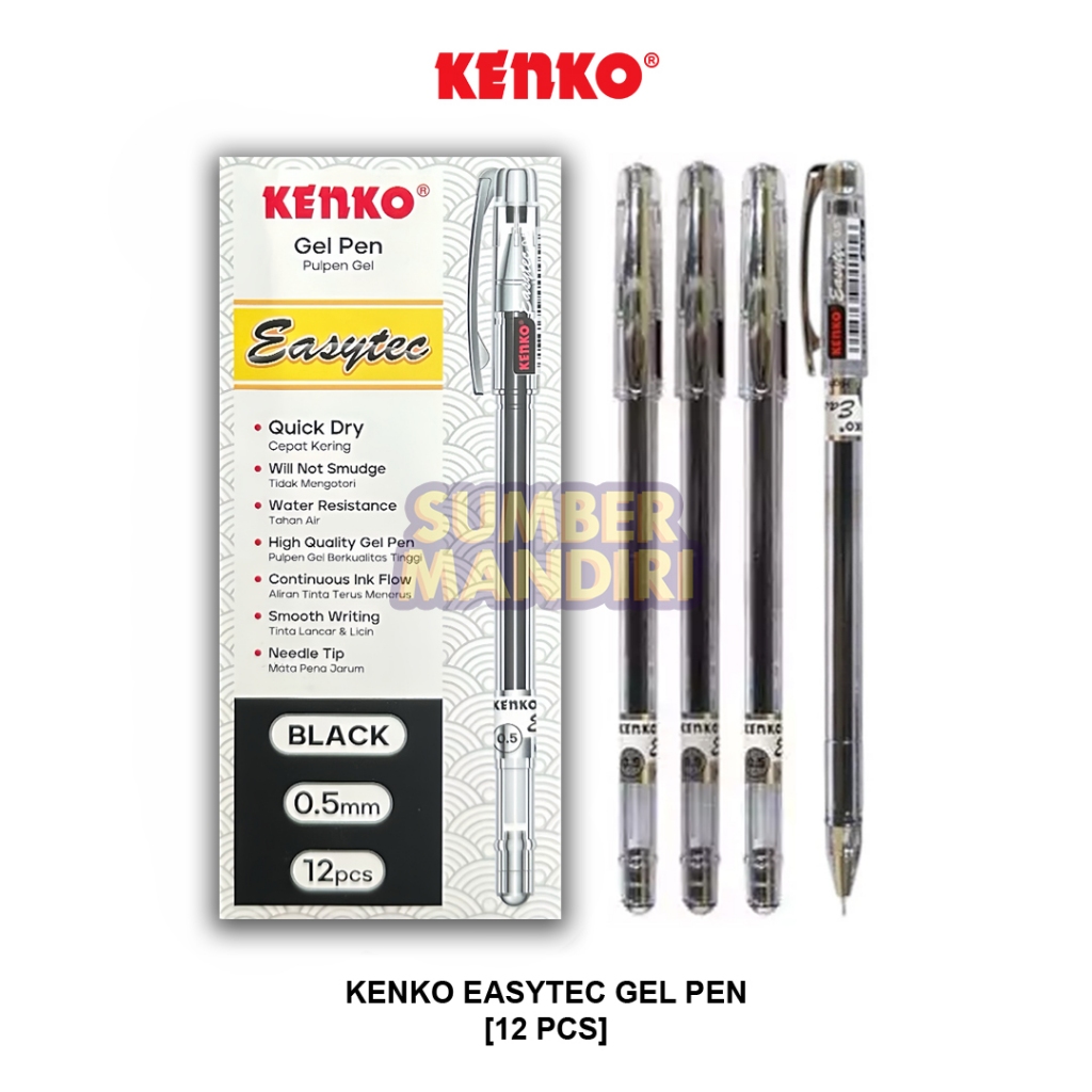 

Gel Pen Pulpen Pena KENKO Easy Tec [12 PCS]