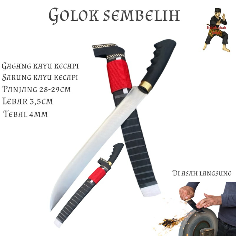 pisau dapur daging sembelih baja super tajam cod