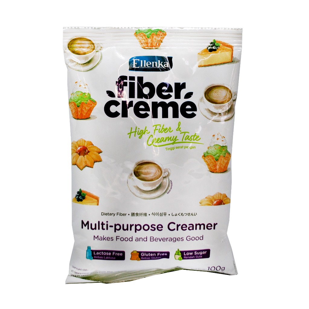 

Fiber Creme 100gr Krimer Serbaguna Pengganti Santan & Susu 100 g Rendah Kalori Ellenka FiberCreme Creamer 100 gram