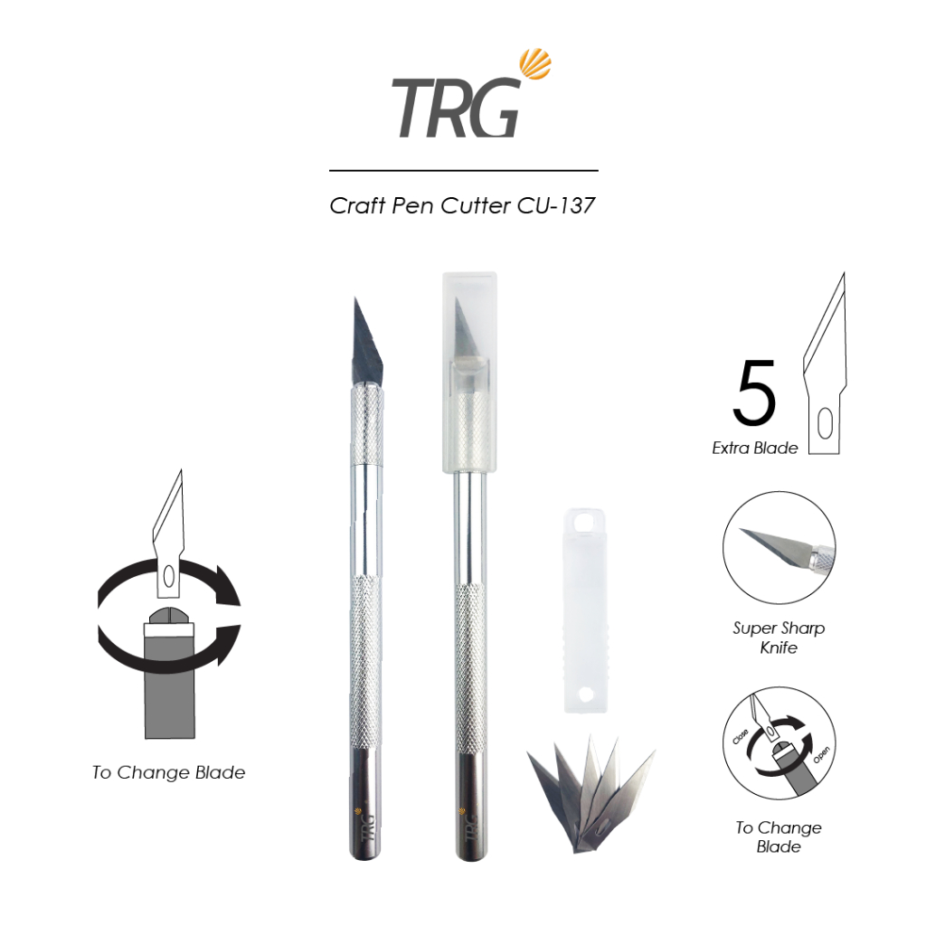 

TRG Craft Pen Cutter Art Hobby Knife CU-137 - Pisau Seni Ukir Kerajinan Tangan TRG