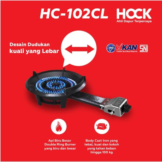 HOCK KOMPOR COR LOW PRESSURE HC 102 CL / HC 102 CL 1 TUNGKU GARANSI RESMI