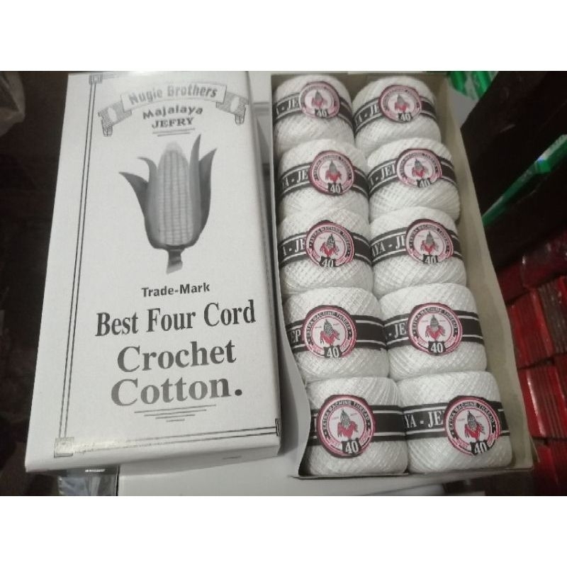 BENANG CAP JAGUNG ORIGINAL(10 GULUNG 1 PAK)/BENANG JAGUNG/BENANG MURAH