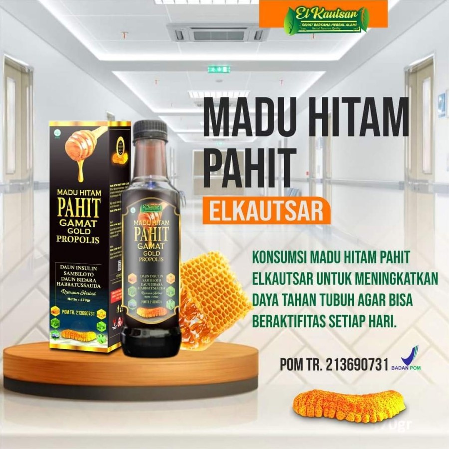 

Madu Hitam Pahit Gamat Gold El Kautsar 100% ampuh