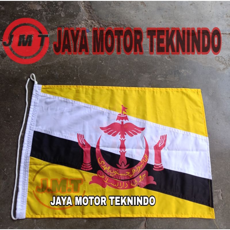 BENDERA BRUNEI DARUSSALAM FLAG TIMBAL BALIK / BENDERA KAPAL BRUNEI DARUSSALAM