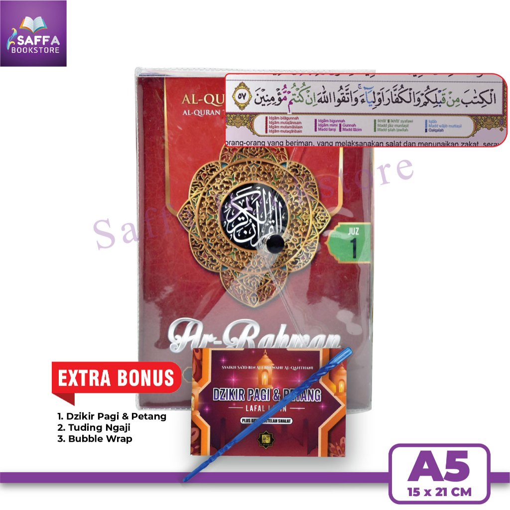 Alquran Tajwid Warna Perjuz Ar Rahman A5 30 Juz, Alquran Terjemahan & Tajwid Berwarna Perjuz 30 Juz