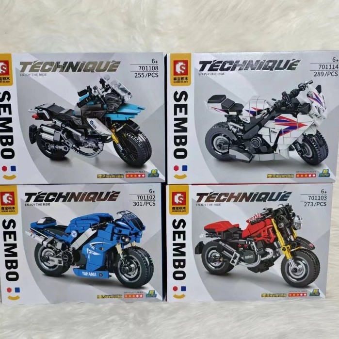 Mini Bricks Motor Sembo Block Motorcycle Balap Sport