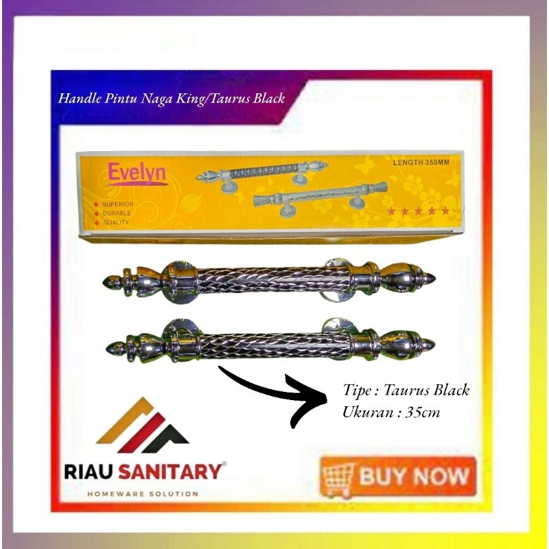 handle pintu rumah 35cm gagang pintu rumah pull handle tarikan pintu naga king/taurus black