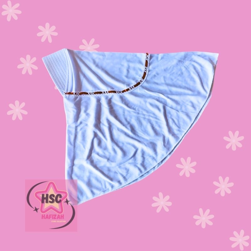 Jilbab SD Putih Tali Serut Merah