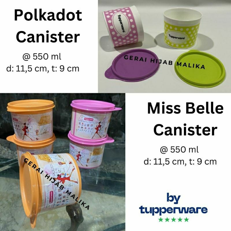 Miss belle canister atau polkadot canister (1)