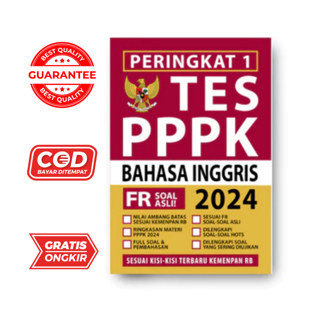 Buku Peringkat 1 PPPK GURU BAHASA INGGRIS 2024 - Media Eduka