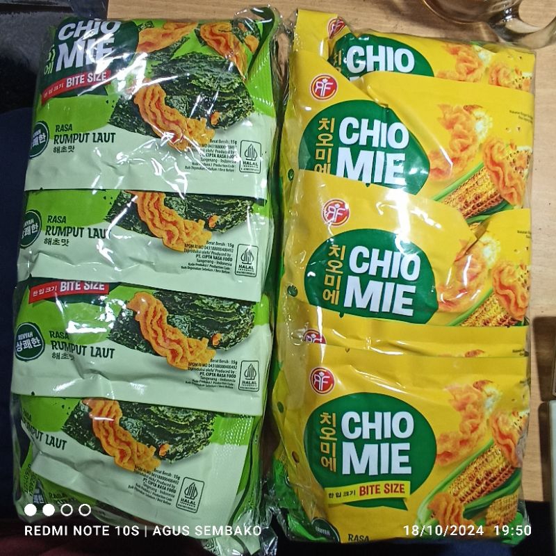 

1 pak snack chio mie isi 10 bungkus semua rasa