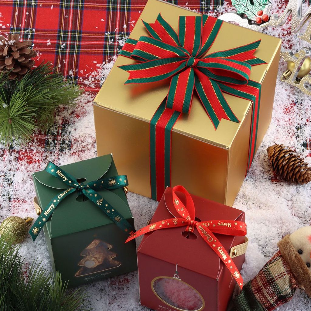 

[1ROLL 25YARD] Pita Satin Import Edisi Natal - Pita Natal 2-2.5cm - Ribbon gift Hampers