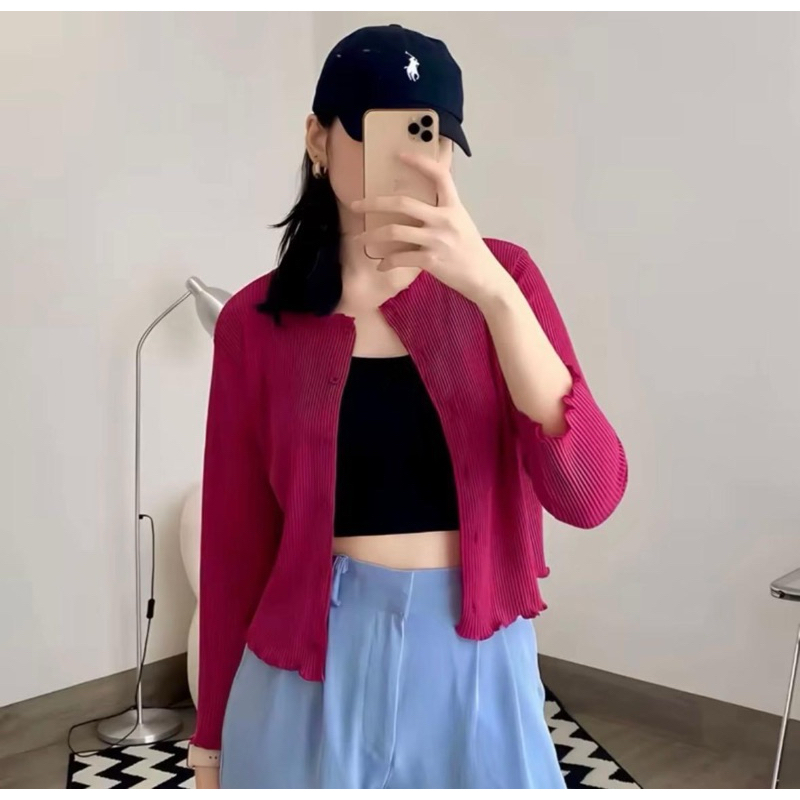 CARDIGAN RAJUT CROP / CARDIGAN VIRAL WANITA / CARDIGAN RAJUT CROP LOOK KOREA VIRAL