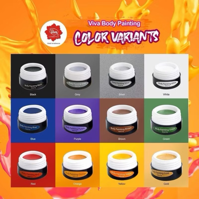 •JEJU• VIVA BODY & FACE PAINTING WATERPROOF | CAT BADAN & WAJAH VIVA BPOM HALAL