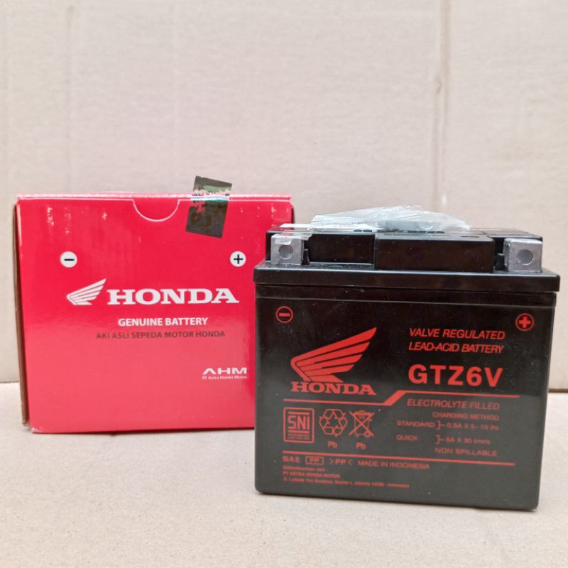 AKI MOTOR GTZ6V HONDA ORIGINAL AKI VARIO 125 original