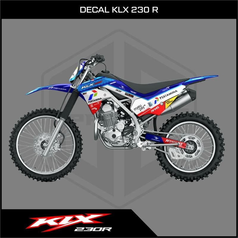 DECAL FULLBODY KLX 230 R MANDALIKA / STRIPING KAWASAKI KLX 230R FULLBODY/ STICKER MOTOR KLX 230 R MO