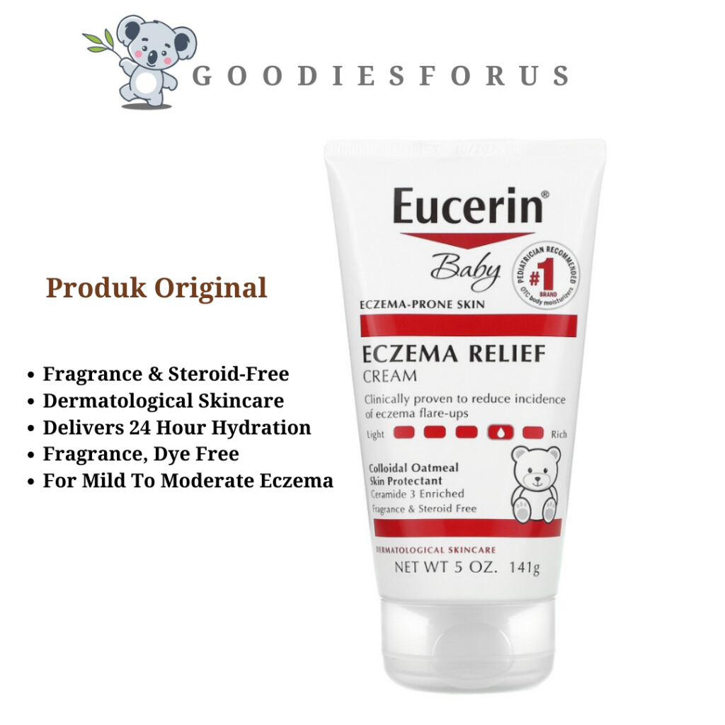 Eucerin Baby/Baby Eucerin, Eczema Relief Cream 141 gr/Krim pereda eksim/ruam/Kulit iritasi