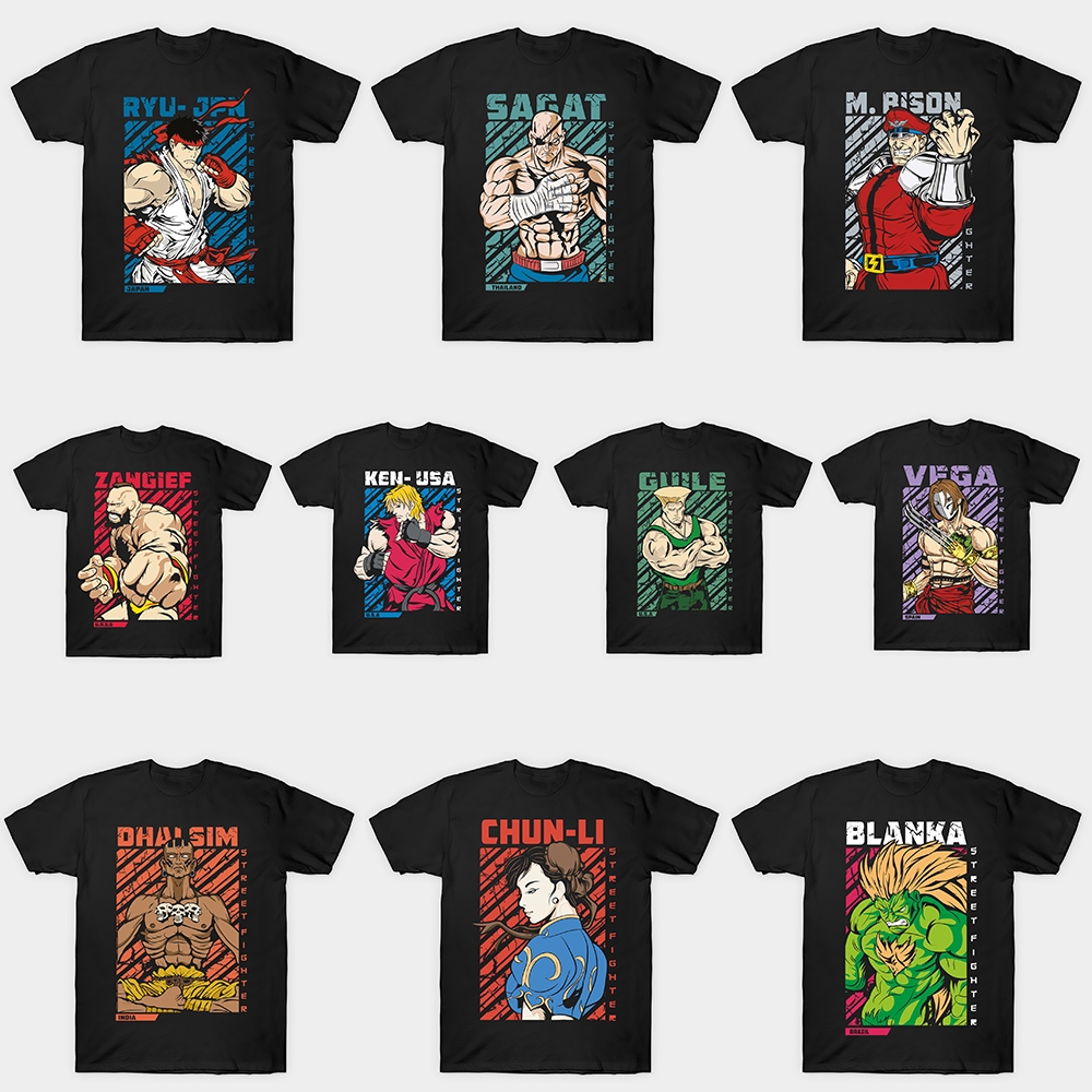 Kaos T shirt game street fighter karakter