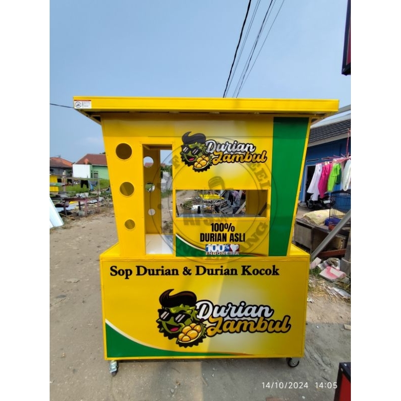 Boot container gerobak jualan rombong jualan 150x60x180cm