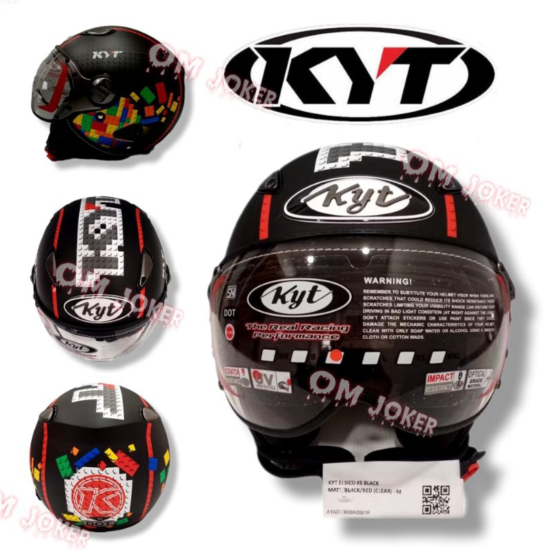 Helm KYT Elsico retro Helmet dewasa pria wanita SNI Original