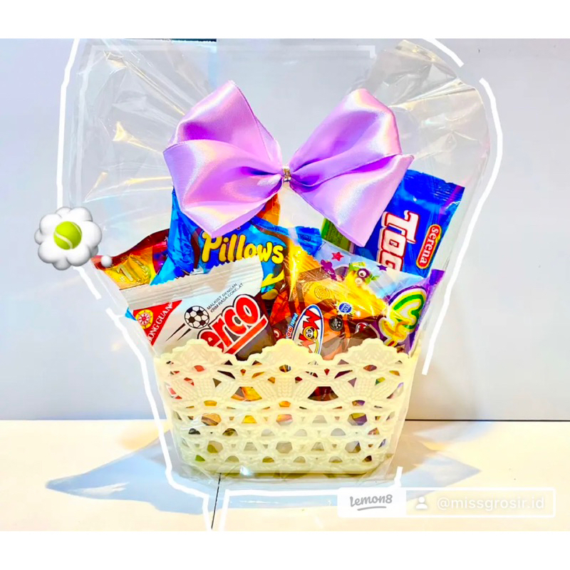 Ready Instan keranjang Paket snack ulang tahun anak murah lucu pesan dadakan sovenir snack ultah pes