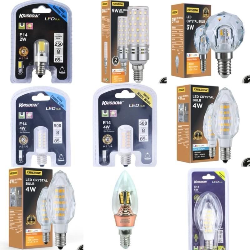 KRISBOW LED BOHLAM LAMPU E-14 2, 3, 4, 5, 6, 7, 9WATT/ ACE KRISBOW BULB LED E-14/ACE LAMPU GANTUNG/L